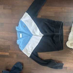 Fila Tri-Color Sweatshirt in Blue, White, and Black